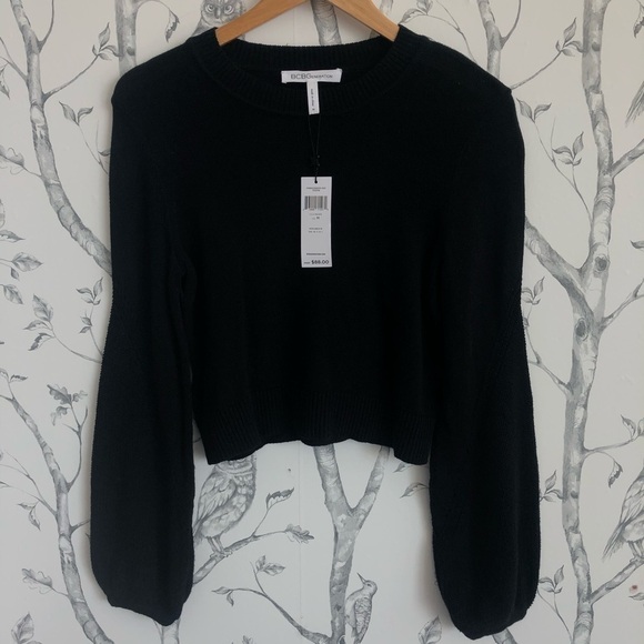 BCBGENERATION Black Bell Sleeve Sweater MEDIUM - Picture 5 of 6